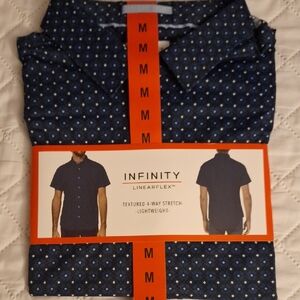 NFINITY Men's Dark Blue Patterned Shirt